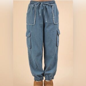 Drawstring Jogger Cargo Jeans